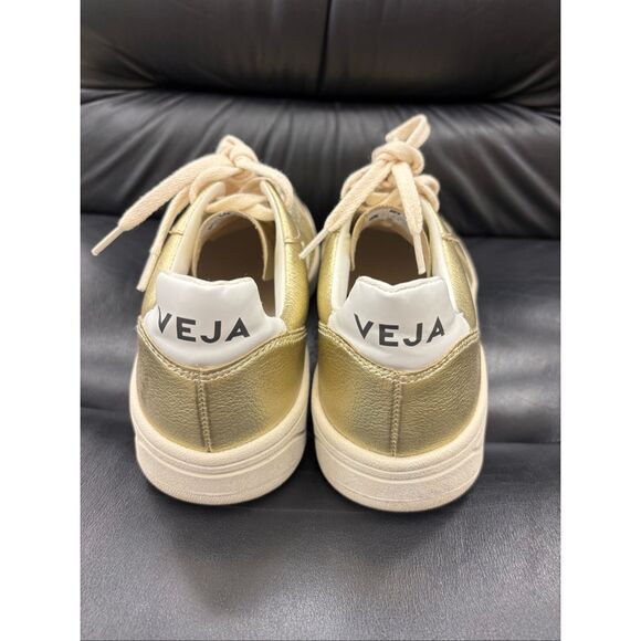 Veja V-10 LEATHER PLATINE PIERRE sneaker women’s Sz 9, $180 - Picture 4 of 10